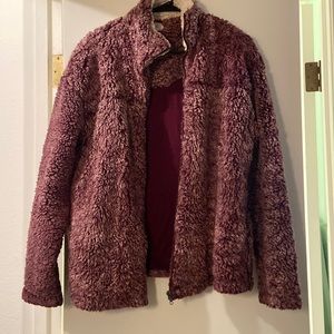 Peach Love California Sherpa zip jacket